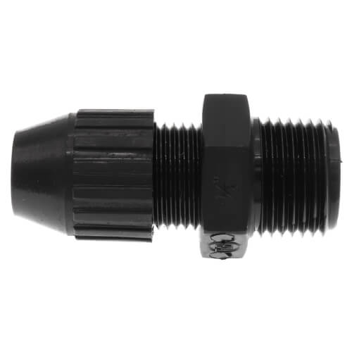 Main product image of 1/2" MNPT Black Nylon Liquid Tight Cord Straight Connector, .125" to .275" Cord Dia. Range