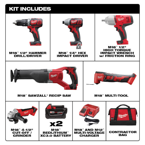 2697 25 Milwaukee 2697 25 5PC M18 Brushed Combo Kit 2697-25-milwaukee-2697-25-5pc-m18-brushed-combo-kit