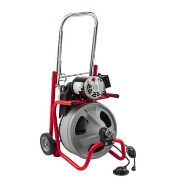 K-400 Drum Machine w/ Autofeed (115v), C-32 IW 3/8" x 75' Solid Core Cable, & T-260 Tool Set