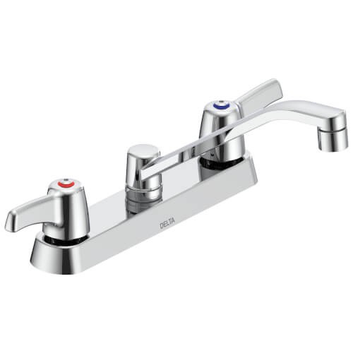 Main product image of Commercial Teck Two Handle 8" Cast Deck Mount Service Sink Faucet, 26C3133