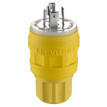 Main product image of Wetguard Industrial Grade Watertight Locking Plug, 3P, 20A, NEMA 16-20P - Yellow (480V)