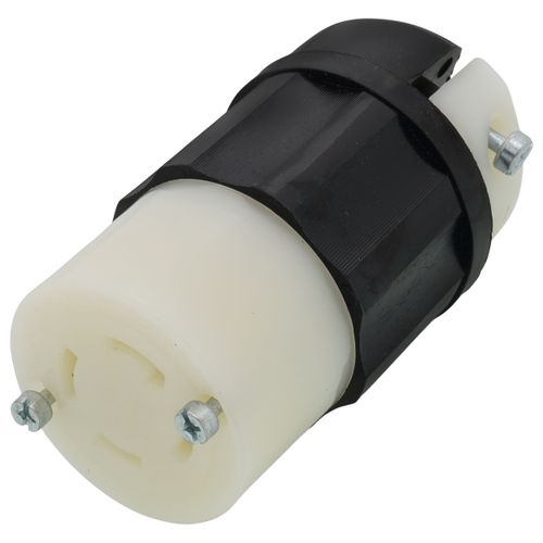 Main product image of Industrial Grade Locking Connector, 30A, 3P, NEMA L14-30R - Black/White (125/250V)