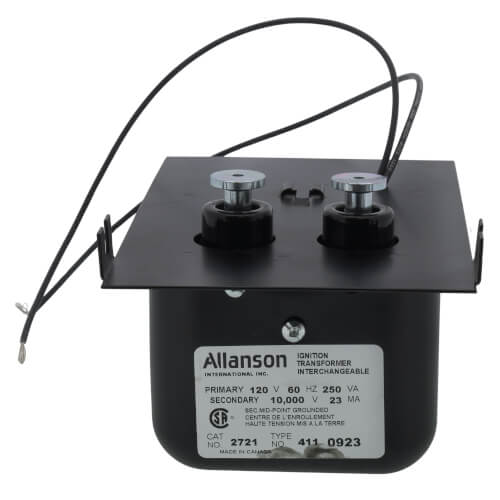 Allanson 2721-456 Replacement Ignition Transformer For Aero Oil Burners - 120V, 10kV