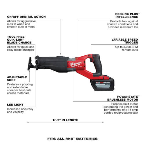 Main product image of M18 Fuel Super Sawzall Reciprocating Saw Kit