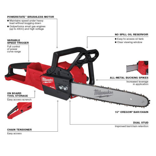 Main product image of 16" M18 FUEL Chainsaw (Tool Only)
