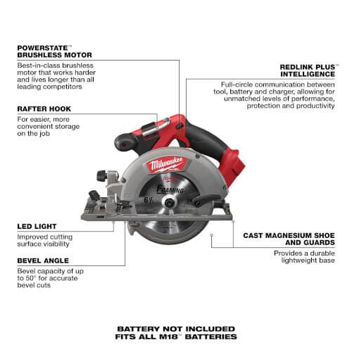 Main product image of M18 Fuel 6-1/2" Circular Saw (Bare Tool Only)