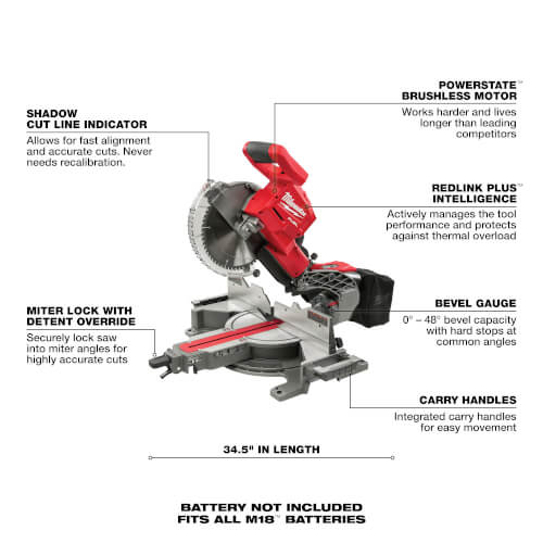 Main product image of M18 FUEL 10" Dual Bevel Sliding Compound Miter Saw (Tool Only)