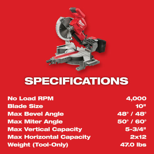Main product image of M18 FUEL 10" Dual Bevel Sliding Compound Miter Saw (Tool Only)