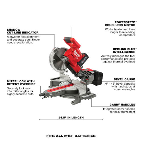 Main product image of M18 Fuel 10" Dual Bevel Sliding Compound Miter Saw