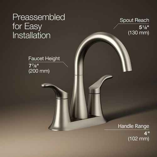 Main product image of Simplice Two Handle Centerset Lav Faucet (Brushed Nickel), K-27388-4-BN