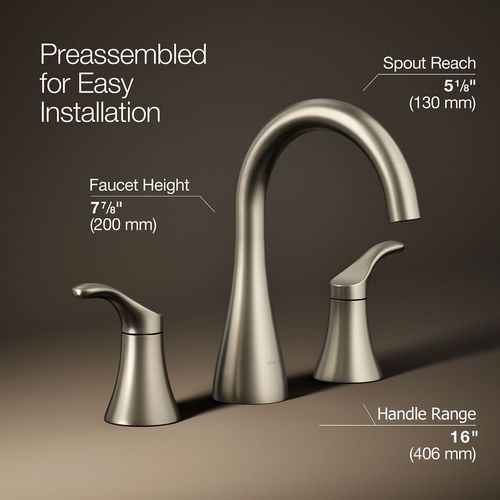 Main product image of Simplice Two Handle Widespread Lav Faucet, 1.2 GPM (Brushed Nickel), K-27390-4-BN
