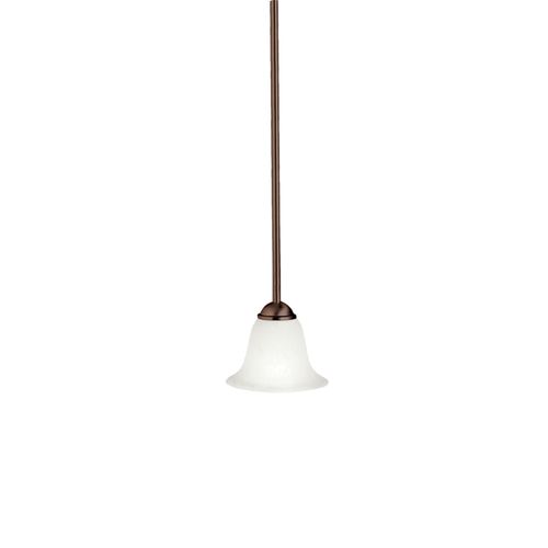 Main product image of Dover 5.5" 1 Light Mini Pendant w/ Alabaster Swirl Glass (Tannery Bronze)