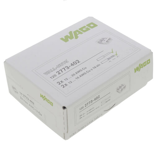 Main product image of Compact Pushwire Splicing Connector, 20-12 Sol/18-12 Str - 2 Ports, White (Box of 120)