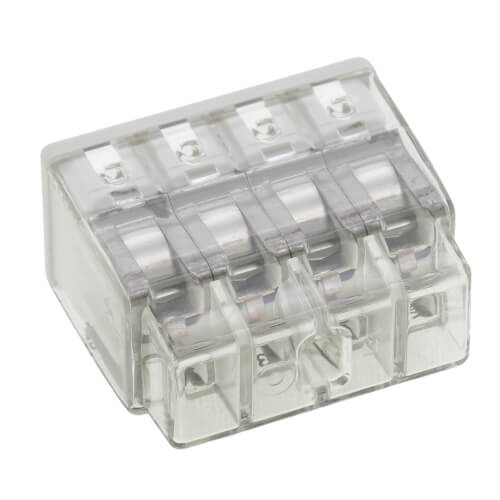 Main product image of Compact Pushwire Splicing Connector, 20-12 Sol/18-12 Str - 8 Ports, Light Gray (Box of 40)