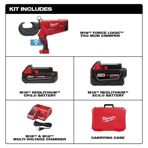 Main product image of M18 FORCE LOGIC 750 MCM Crimper Kit