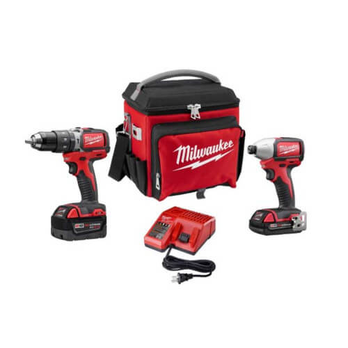 Main product image of M18 Compact Brushless Hammer Drill & Impact Driver Kit w/ Jobsite Cooler