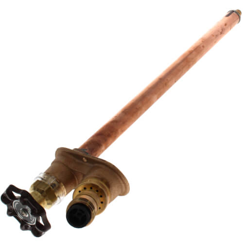 Main product image of Model 27 14", 1/2" PEX Inlet Dual Check Anti-Siphon Automatic Draining Wall Faucet w/ Metal Handle