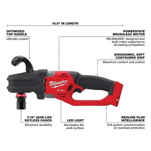 Main product image of M18 Fuel Hole Hawg Right Angle Drill w/ QUIK-LOK (Tool Only)