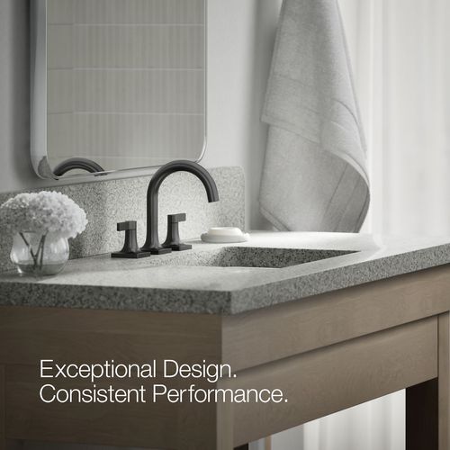 Main product image of Venza Two Handle Widespread Lav Faucet, 1.2 GPM (Matte Black), K-28125-4-BL