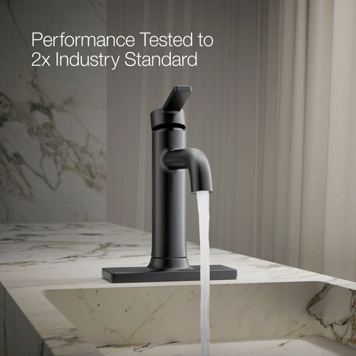Main product image of Venza Single Handle Centerset Lav Faucet, 0.5 GPM (Matte Black), K-28126-4N-BL