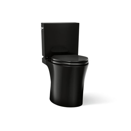 Main product image of Veil Two-Piece Elongated Toilet w/ Skirted Trapway, 1.28 Gpf (Black), K-28161-7