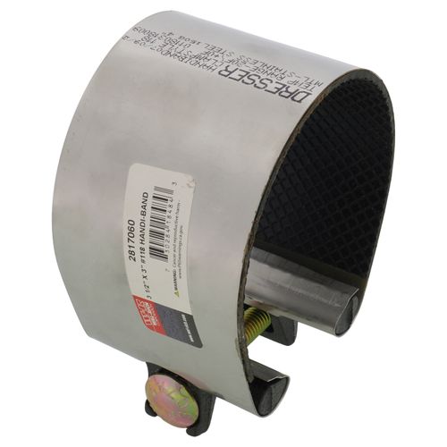 Main product image of 3-1/2" x 3" Stainless Steel Dresser Handiband Repair Clamp
