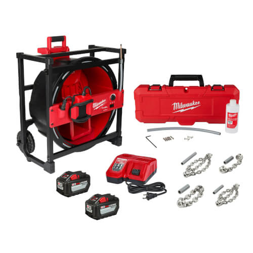 281922 Milwaukee 281922 M18 FUEL High Speed Chain Snake for 11/2" 4" Pipes