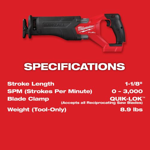 Main product image of M18 Fuel Sawzall Reciprocating Saw (Bare Tool Only)