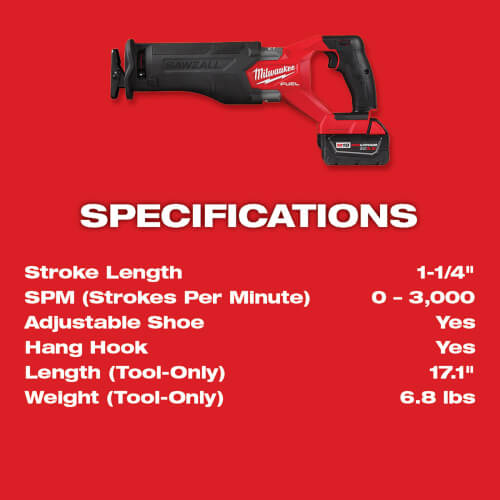Main product image of M18 Fuel SAWZALL Reciprocating Saw Kit - 2 Battery XC5.0