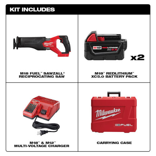 Main product image of M18 Fuel SAWZALL Reciprocating Saw Kit - 2 Battery XC5.0