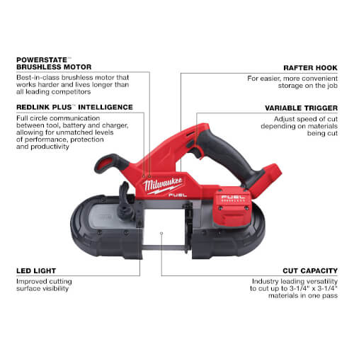 282920 Milwaukee 282920 M18 FUEL Compact Band Saw (Bare Tool Only)