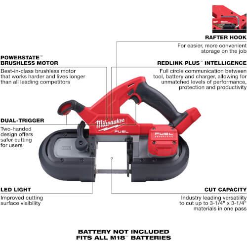 Main product image of M18 Fuel Compact Dual-Trigger Band Saw