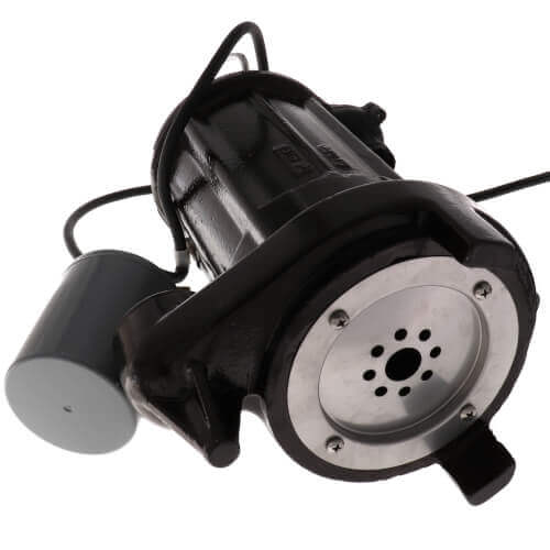 1/2 HP Automatic Effluent Pump w/ Wide-Angle Piggyback Float Switch - 115v, 25 ft Cord
