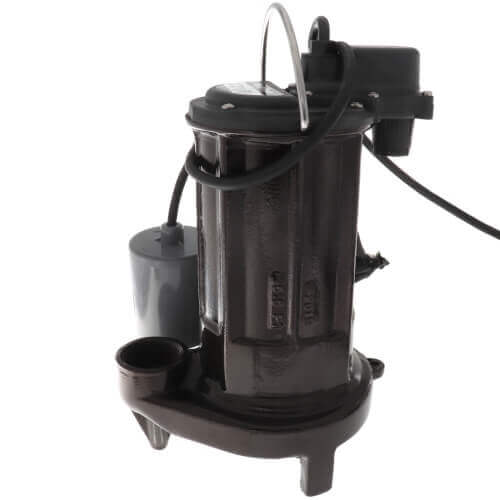 1/2 HP Automatic Effluent Pump w/ Wide-Angle Piggyback Float Switch - 115v, 25 ft Cord