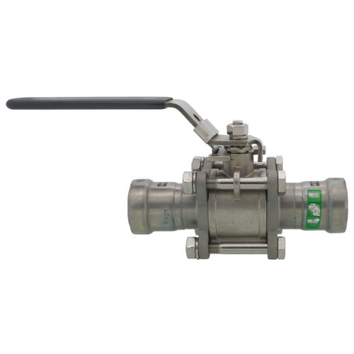 Main product image of 1" MegaPress 316 Stainless Steel 3-Piece Ball Valve w/ Carbon Steel Press Ends