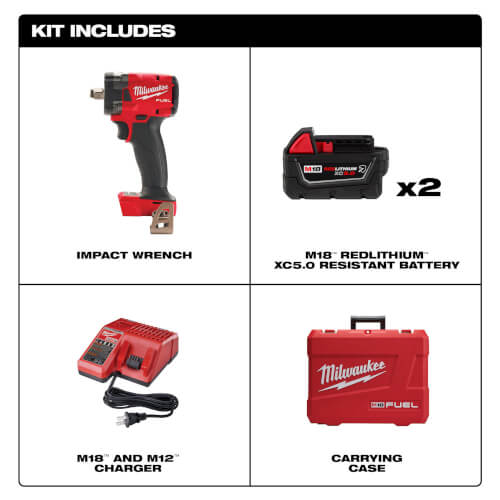 Main product image of M18 Fuel 1/2" Compact Impact Wrench w/ Friction Ring Kit