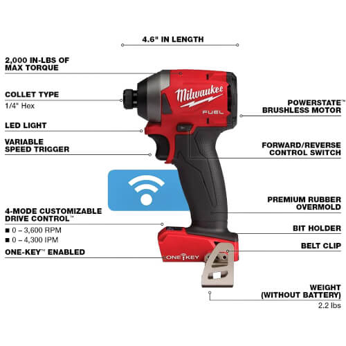 Main product image of M18 Fuel 1/4" Hex Impact Driver w/ ONE-KEY (Bare Tool Only)
