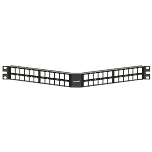 Main product image of Angled Quickport, High-density Patch Panel, 48"port, 1RU (Black)