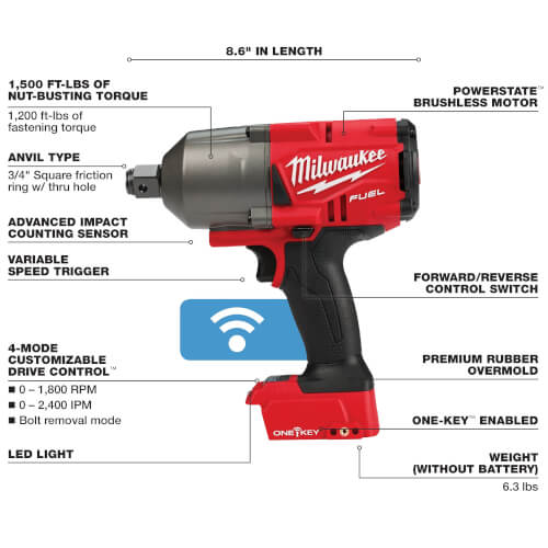 Milwaukee 2864-20 M18 FUEL 3/4" Brushless Impact Wrench