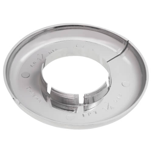 1-1/2" CWT Split One Plastic Floor and Ceiling Plate 3-1/2” OD (Chrome Plated)