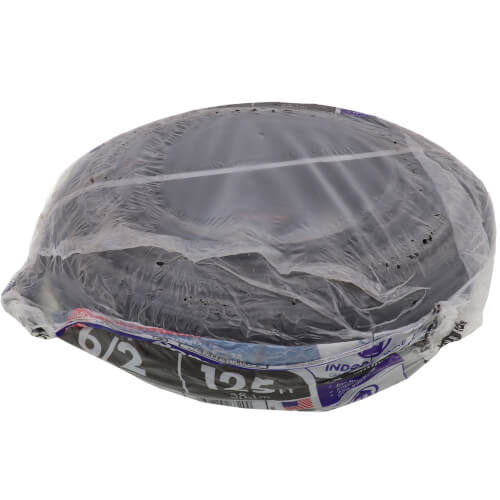 6-2 Black Romex® SIMpull Type NM-B Cable, w/ Ground (125' Coil)