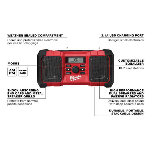289020 Milwaukee 289020 M18 Jobsite Radio