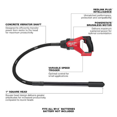 Main product image of M18 FUEL 4' Concrete Pencil Vibrator