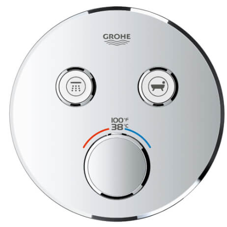 Main product image of Dual Function Grohterm Smartcontrol Thermostatic Valve Trim (StarLight Chrome)