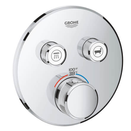 Main product image of Dual Function Grohterm Smartcontrol Thermostatic Valve Trim (StarLight Chrome)
