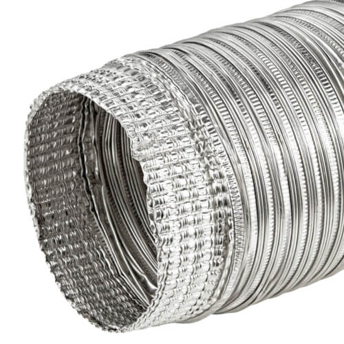 Main product image of 3" x 8 Ft. Flexible Semi-Rigid Aluminum Duct w/ Crimped End