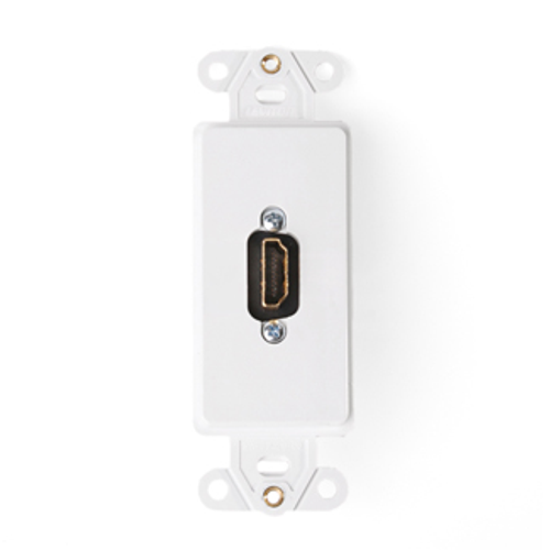 Main product image of Decora Insert w/ HDMI Feedthrough Quickport, Connector, Single Gang (White)
