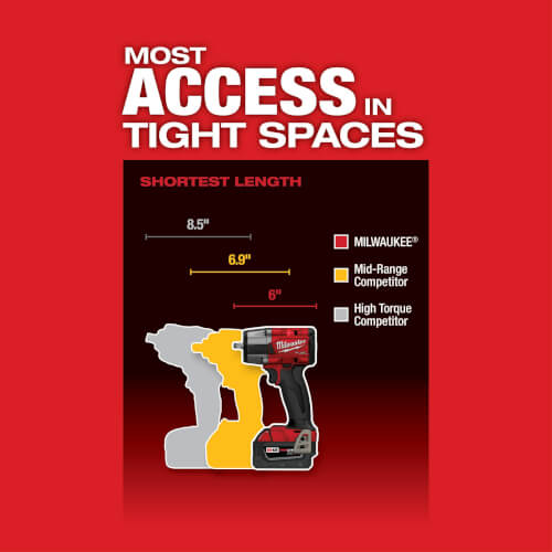M18 FUEL 3/8" Mid-Torque Impact Wrench w/ Friction Ring (Bare Tool Only)