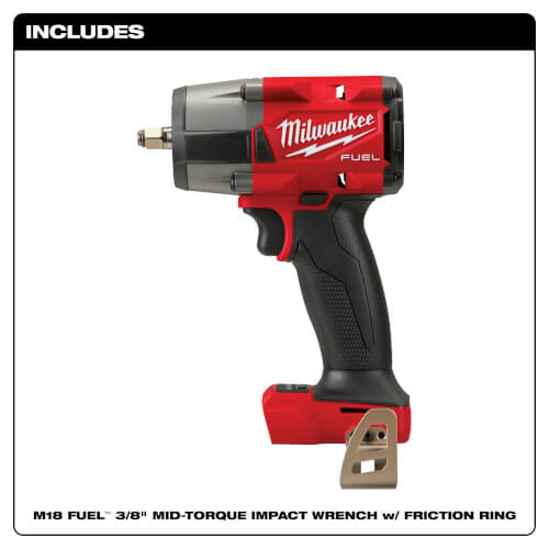 M18 FUEL 3/8" Mid-Torque Impact Wrench w/ Friction Ring (Bare Tool Only)