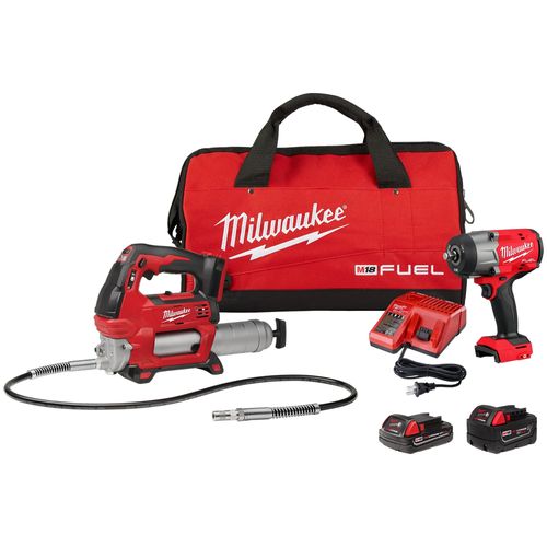 Main product image of M18 Fuel 1/2" High Torque Impact Wrench w/ Friction Ring &  Grease Gun